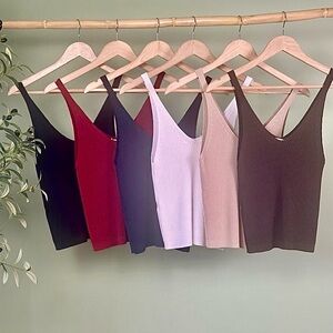 Made in Italy Ribbed Knit Tank Top